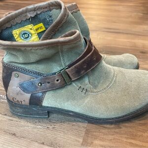 Cat Tan and Brown Ankle Boots